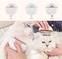 Портативна щітка фурмінатор 2в1 для котів і собак - блакитна, фото 2