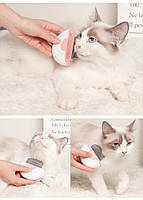 Портативна щітка фурмінатор 2в1 для котів і собак - блакитна, фото 6