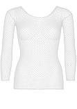 Сітчастий топ Leg Avenue Long Sleeves T-Shirts White, One Size SO9106, фото 4