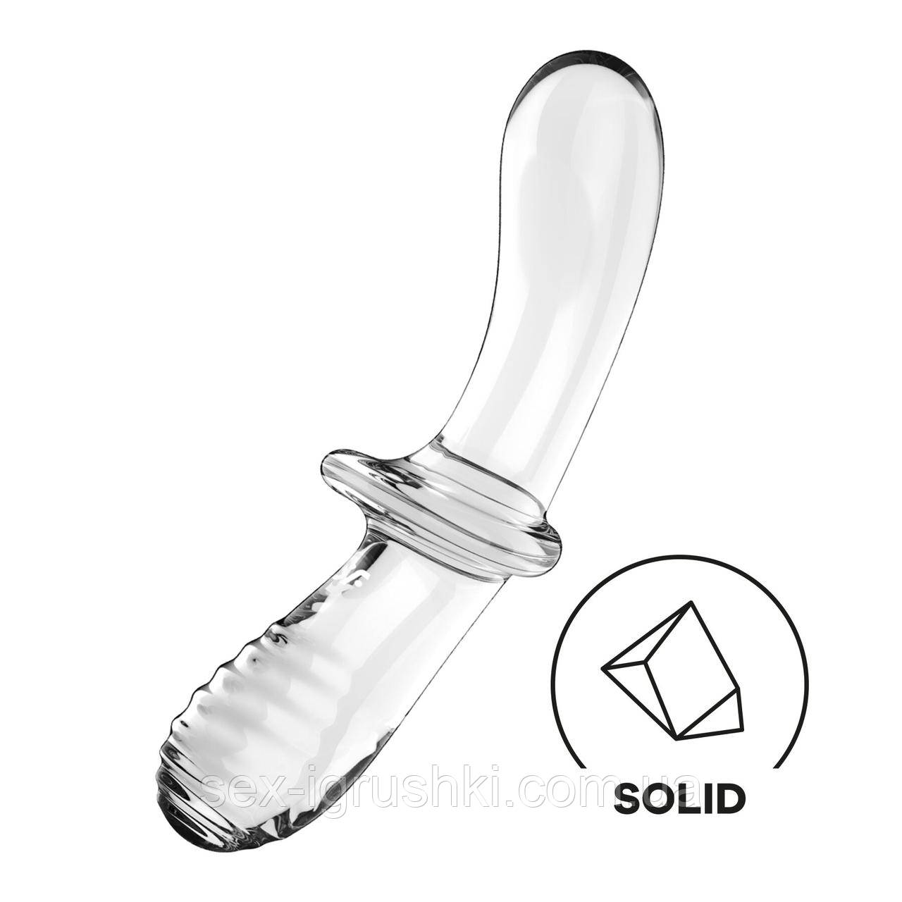 Двосторонній скляний дилдо Satisfyer Double Crystal Transparent, боросилікатне скло, унісекс SO8784