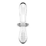 Двосторонній скляний дилдо Satisfyer Double Crystal Transparent, боросилікатне скло, унісекс SO8784, фото 3
