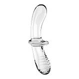 Двосторонній скляний дилдо Satisfyer Double Crystal Transparent, боросилікатне скло, унісекс SO8784, фото 5