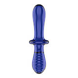 Двосторонній скляний дилдо Satisfyer Double Crystal Light blue, боросилікатне скло, унісекс SO8787, фото 3