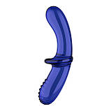 Двосторонній скляний дилдо Satisfyer Double Crystal Light blue, боросилікатне скло, унісекс SO8787, фото 4