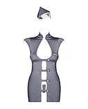 Еротичний костюм стюардеси Obsessive Stewardess 3 pcs costume grey S/M (м'ята упаковка!!!) SO7308-R, фото 7