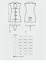 Еротичний костюм стюардеси Obsessive Stewardess 3 pcs costume grey S/M (м'ята упаковка!!!) SO7308-R, фото 9