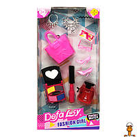 Аксессуары для куклы defa, 3 вида, детская игрушка, сумочка-косметика, от 3 лет, Bambi 8431-1