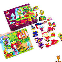 Магнитная игра для детей "клубничная принцесса", детская, от 3 лет, Vladi Toys RK2060-03