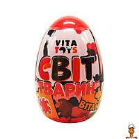 Конструктор у яйці "світ тварин", 100 деталей, дитяча іграшка, віком від 7 років, Vita Toys VTK 0069