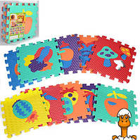 Детский коврик мозаика овощи, фрукты m, материал, игрушка, от 2 лет, EVA 2622