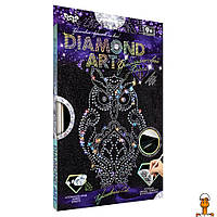 Комплект креативного творчества"diamond art", детская игрушка, королевская сова, от 9 лет