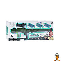 Генератор мыльных пузырей гранатомет, детская игрушка, зеленый, от 3 лет, Bambi Q10(Green)