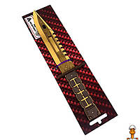 Сувенирный деревянный нож "so-2 m-9 bayonet gold", детская игрушка, от 6 лет, Сувенір-декор SO2M9-G