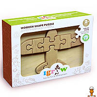 Дерев'яний пазл "літак" igrow, в рамці, дитяча іграшка, віком від 2 років, Igroteco IGT-002