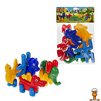 Детский конструктор-пазл "зоо-логика": зверюшки, из 13 деталей, игрушка, от 3 лет, Colorplast 1647