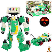 Детский трансформер, робот+машинка, игрушка, зелёная, от 3 лет, METR+ D622-H045