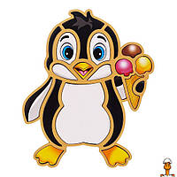 Деревянный пазл-вкладыш "пингвин", пазл-контур, детская игрушка, от 2 лет, Ubumblebees PSD120