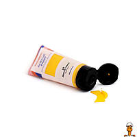 Акрилова фарба глянцева жовта темна, 60 мл, дитяча іграшка, віком від 6 років, Brushme TBA60010