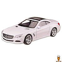 Машина металлическая мерседес sl500, масштаб 1:43, детская игрушка, белый, от 3 лет, Welly 44043CW(White)