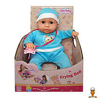 Пупс музичний, м'яке тіло, дитяча іграшка, синій, віком від 3 років, Yale Baby YL1715F-G(Blue)
