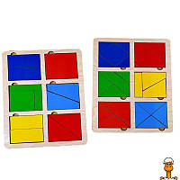 Вкладыши "квадраты никитина", 1 уровень, детская игрушка, от 1 года, Ubumblebees PSD205