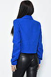 Піджак жіночий укорочений синього кольору 171203L, фото 3