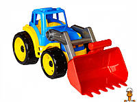 Детский игрушечный трактор большой, с подвижными деталями, разноцветный, от 1 года, Технок 1721TXK(Multicolor)