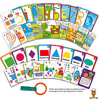 Набор обучающих карточек "цифры и фигуры", vт укр, детская игрушка, от 1 года, Vladi Toys VT2000-11