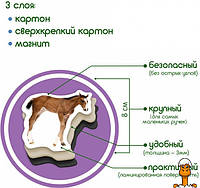 Набор магнитов"ферма мамы и малыши", детская игрушка, от 3 лет, Magdum ML4031-08 EN