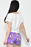 Піжама жіноча літня шорти+футболка біло-фіолетового кольору 170628L, фото 3