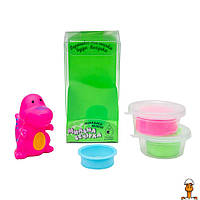Набор для творчества "мыльная вечеринка-розовый динозавр", 2 массы и игрушка, детская, от 3 лет