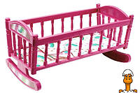Кроватка для куклы барби, качалка, детская игрушка, от 3 лет, MToys S0013(Pink)