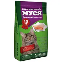 Сухой корм Муся Классический для кошек, 10 кг