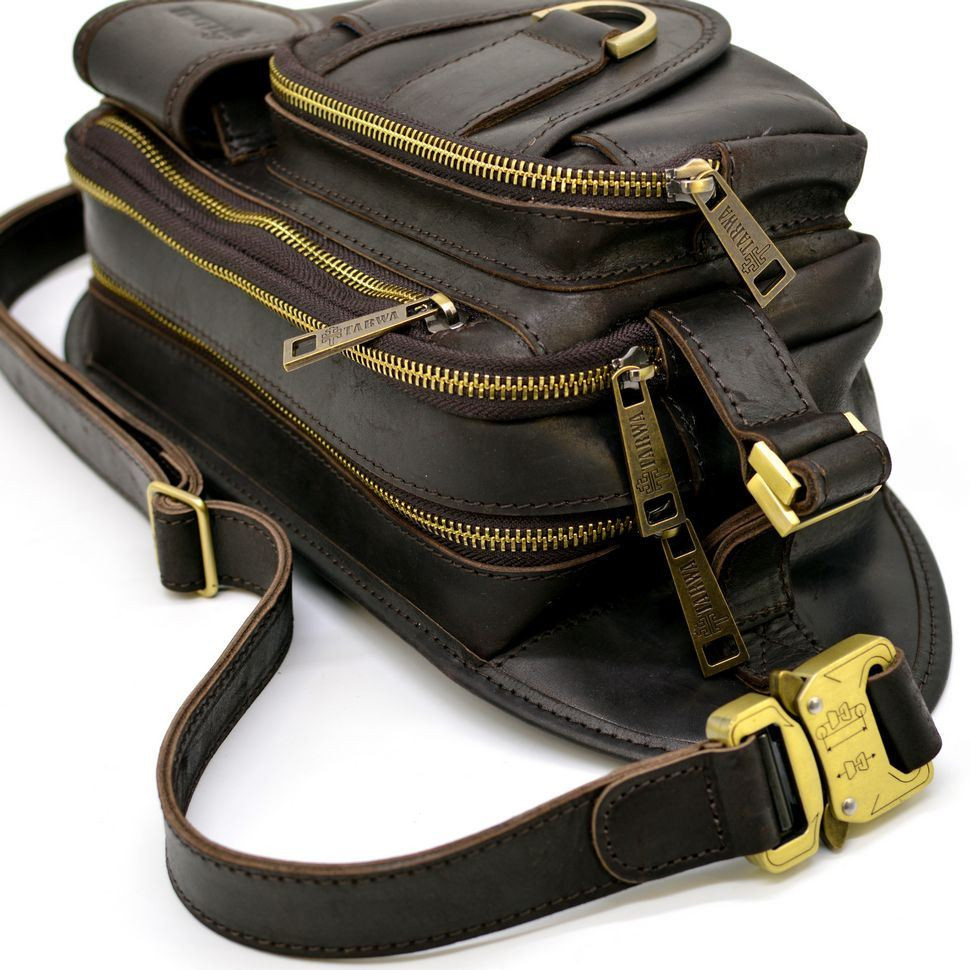 Тор! Кожаная мужская напоясная сумка RC-1560-4lx бренд TARWA - фото 9 - id-p2073590405