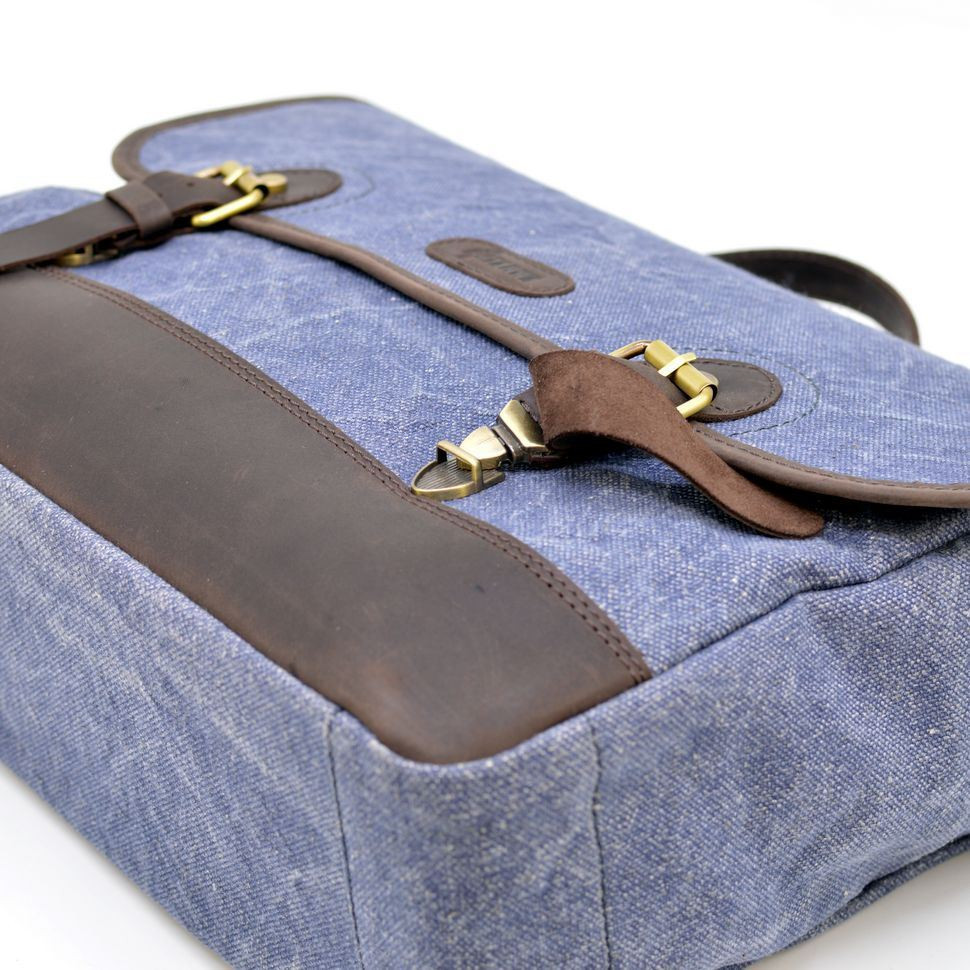 Тор! Портфель для мужчин из ткани с кожаными вставками RKj-7880-4lx TARWA - фото 7 - id-p2073590415