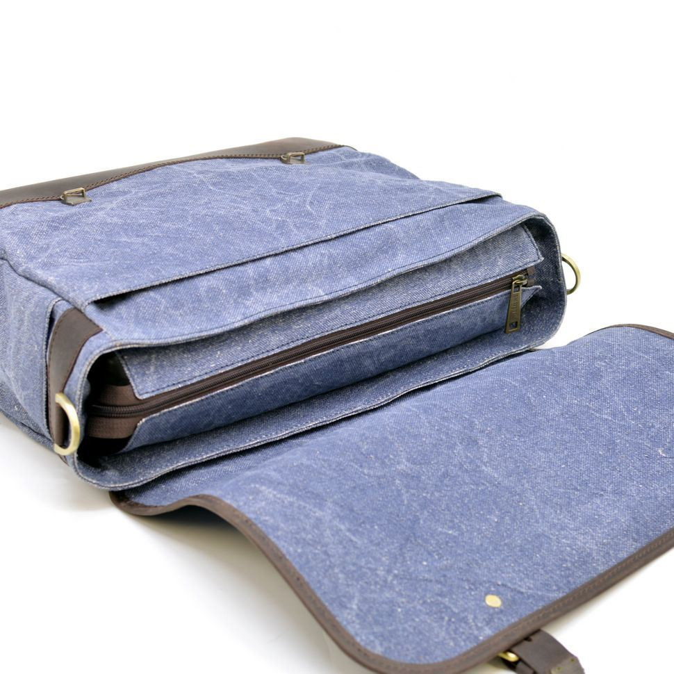 Тор! Портфель для мужчин из ткани с кожаными вставками RKj-7880-4lx TARWA - фото 8 - id-p2073590415