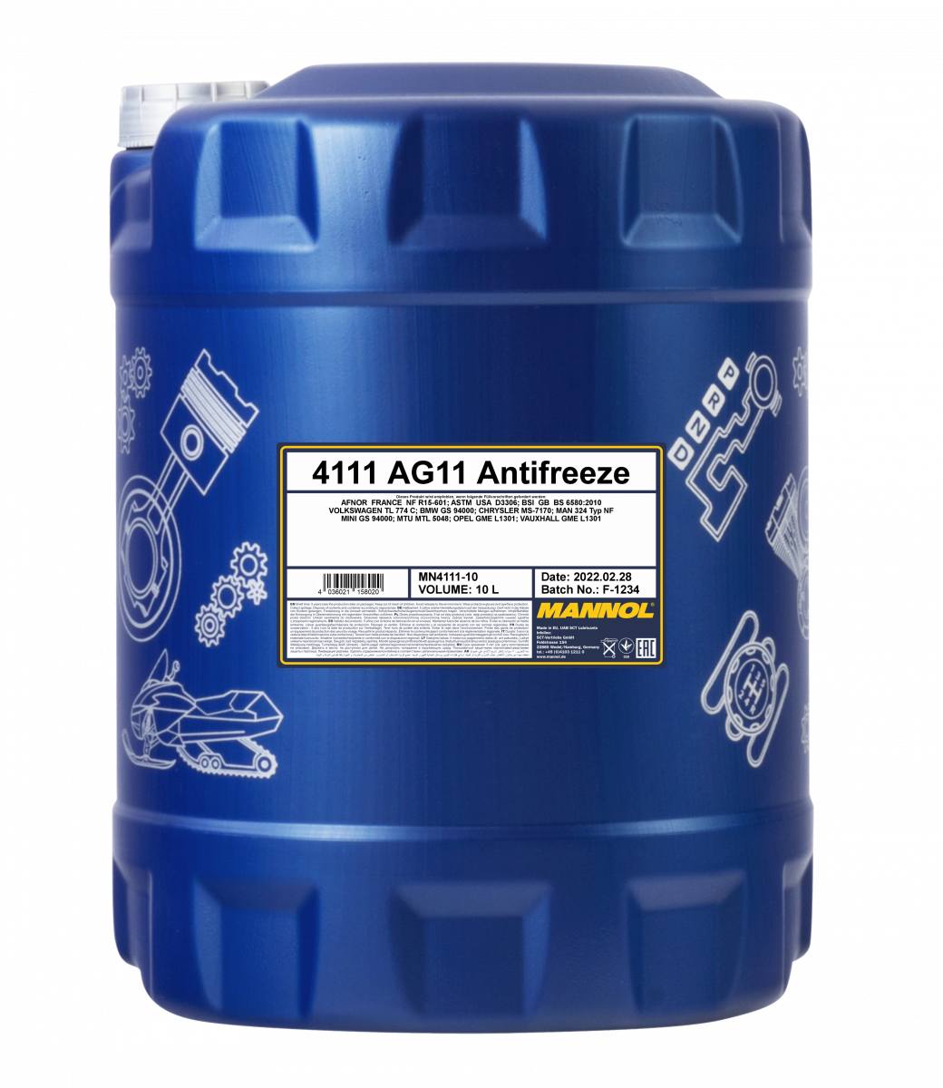Охолоджуюча рідина Mannol Antifreeze AG 11 Longterm синій 10л