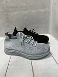 Весняні тканинні кросівки підліткові L.fairy сітка сірі 38-39, фото 3