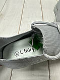 Весняні тканинні кросівки підліткові L.fairy сітка сірі 38-39, фото 6