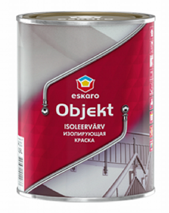 Eskaro Objekt, плямоізолююча фарба для стін біла матова, 0,9л, фото 1