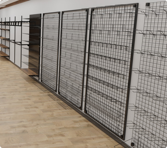 Візуалізація установки обладнання для магазину одягу Візуалізація установки обладнання для магазину одягу