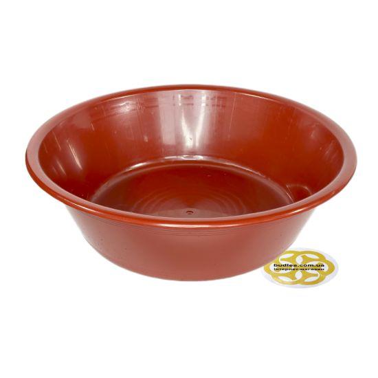 Якісний круглий таз з пластику 50Л ECO господарська, SNMZ, цегляний, фото 1