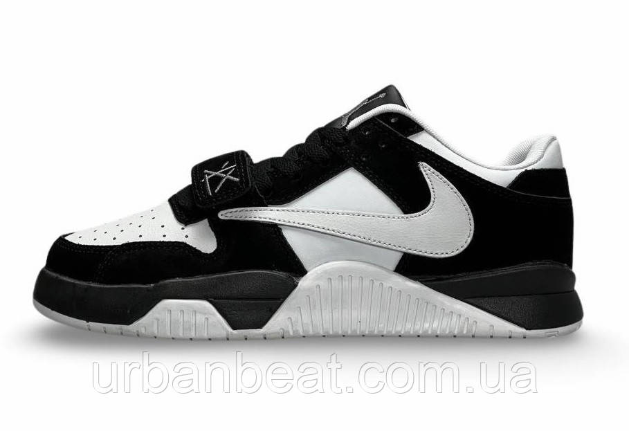 Чоловічі кросівки Nike Air Jordan x Travis Scott "Cut The Check" Black White, фото 1