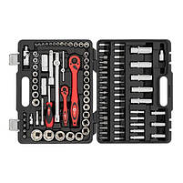 Набір інструментів INTERTOOL ET-6108 Cr-V 1/2", 1/4", 108 од., у кейсі, фото 4
