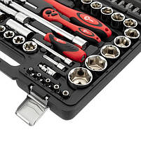 Набір інструментів INTERTOOL ET-6108 Cr-V 1/2", 1/4", 108 од., у кейсі, фото 5