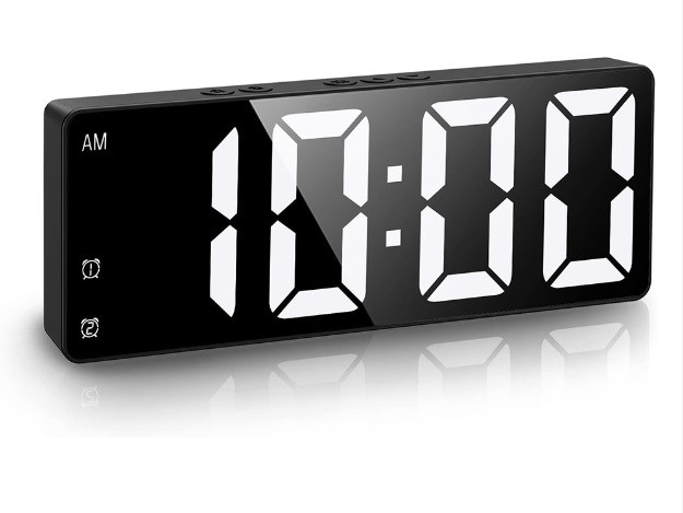 Електронний настільний годинник SZ-810 з будильником і термометром чорний світлодіодний будильник