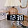Електронний настільний годинник SZ-810 з будильником і термометром чорний світлодіодний будильник, фото 2