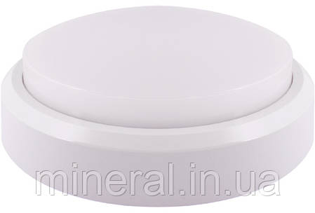 Світильник світлодіодний вологозахищений e.LED.rondo.12.4500.white, 12Вт, 4500К, IP54, білий,E.NEXT,, фото 1