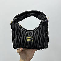 MiuMiu Wander Matelassé Nappa Leather Mini Hobo