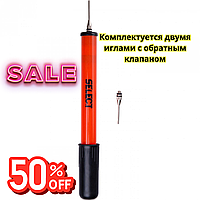 Насос для м'яча Select Ball Pump - Mini помаранчевий Уні NS Насос ручний для м'ячів + 2 голки для накачування